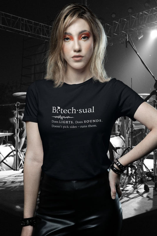 Women’s Bi-techsual T-Shirt – Fluent in Lights & Sound