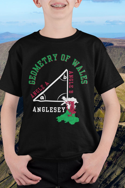 Angle A + Angle B = Anglesey Kids Unisex T-Shirt – Welsh Maths Gift