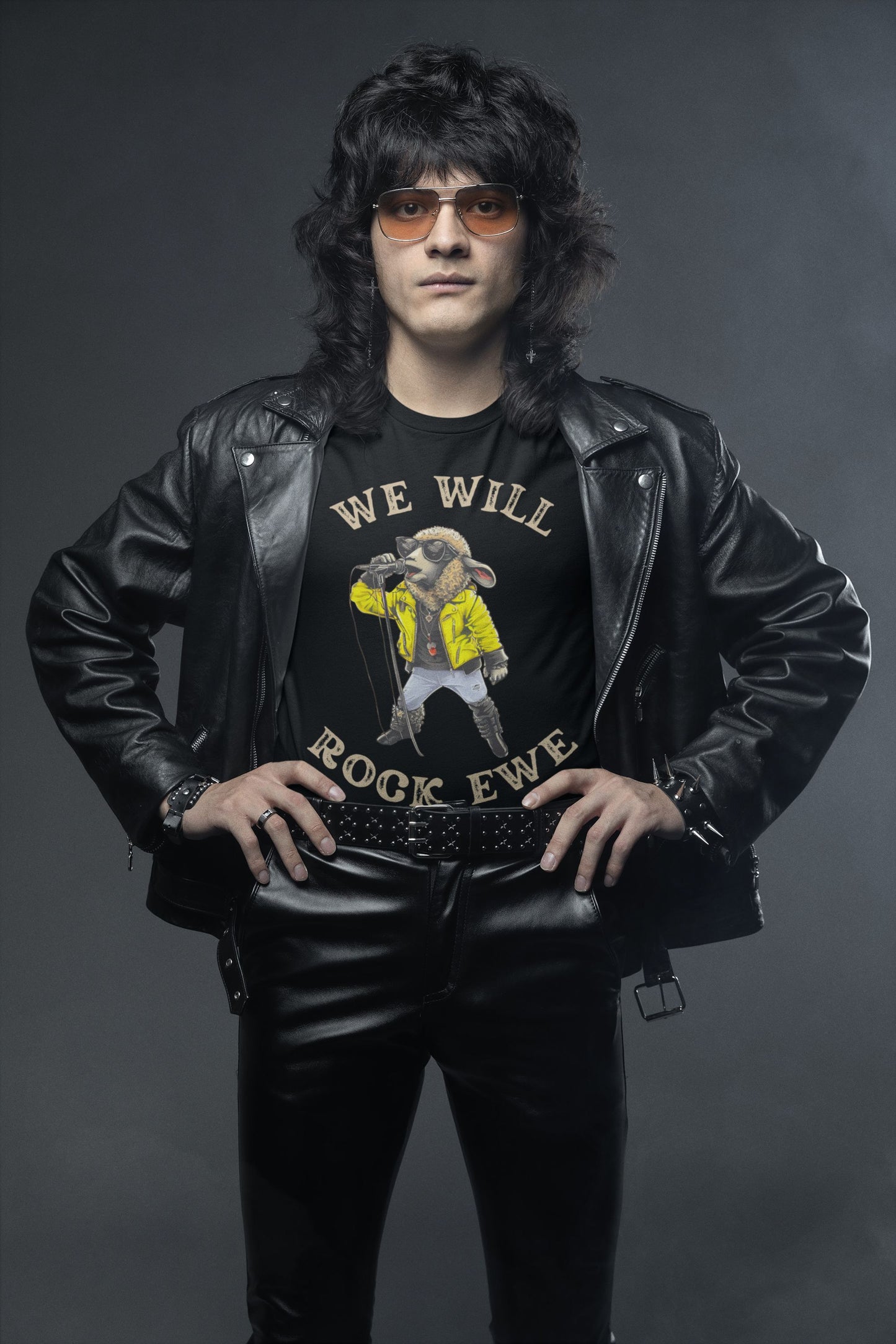 Men’s “We Will Rock Ewe” Unisex T-Shirt – Fun Rock ‘n’ Roll Design