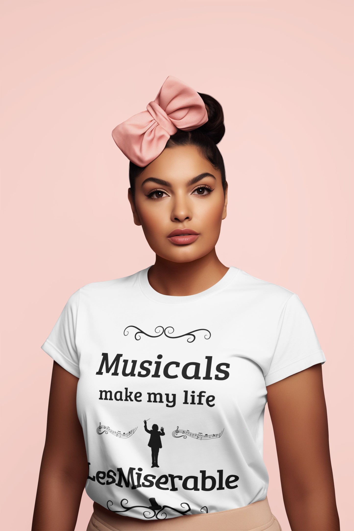 Women’s Musical Theatre T-Shirt – "Musicals Make My Life LesMiserable
