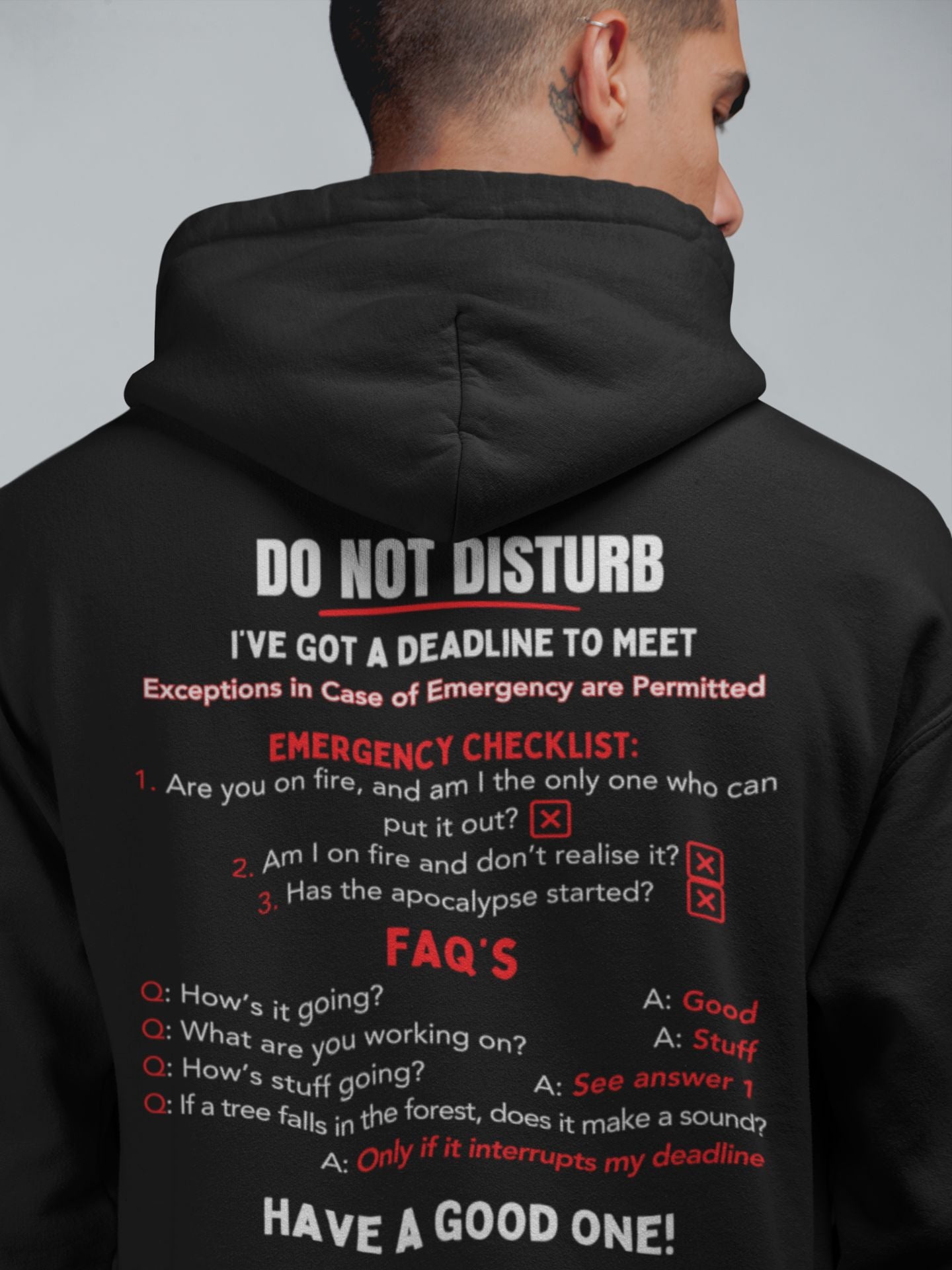DO NOT DISTURB: The Ultimate Hoodie for Engineers on a Deadline