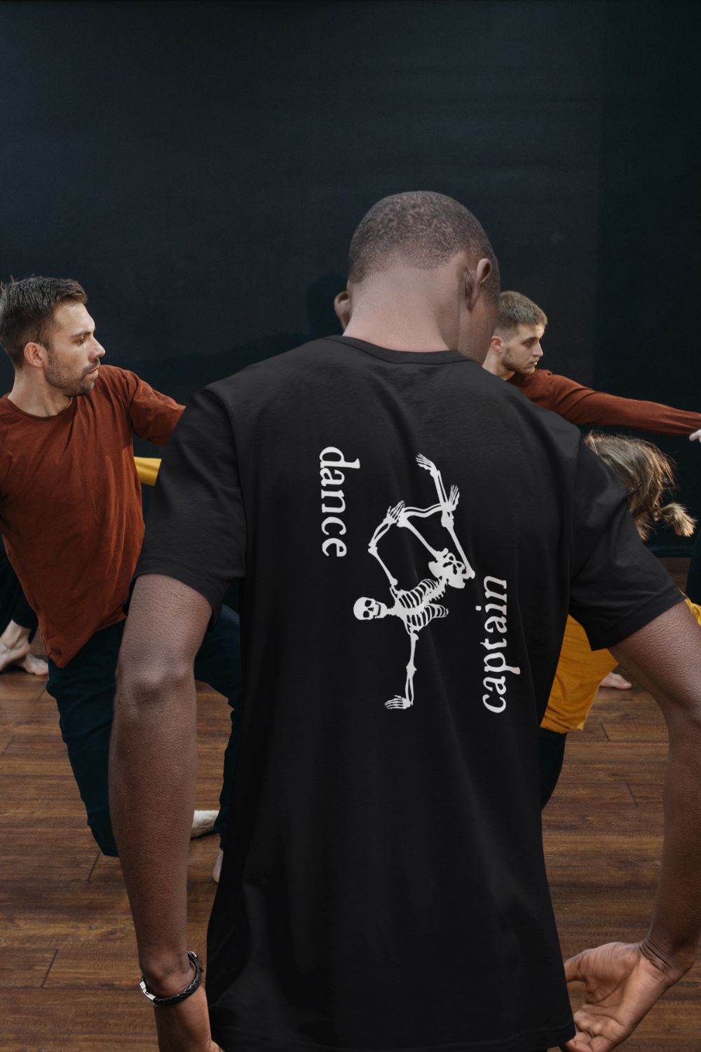 Men's Dance Captain T-Shirt – Skeleton Dance Move Graphic