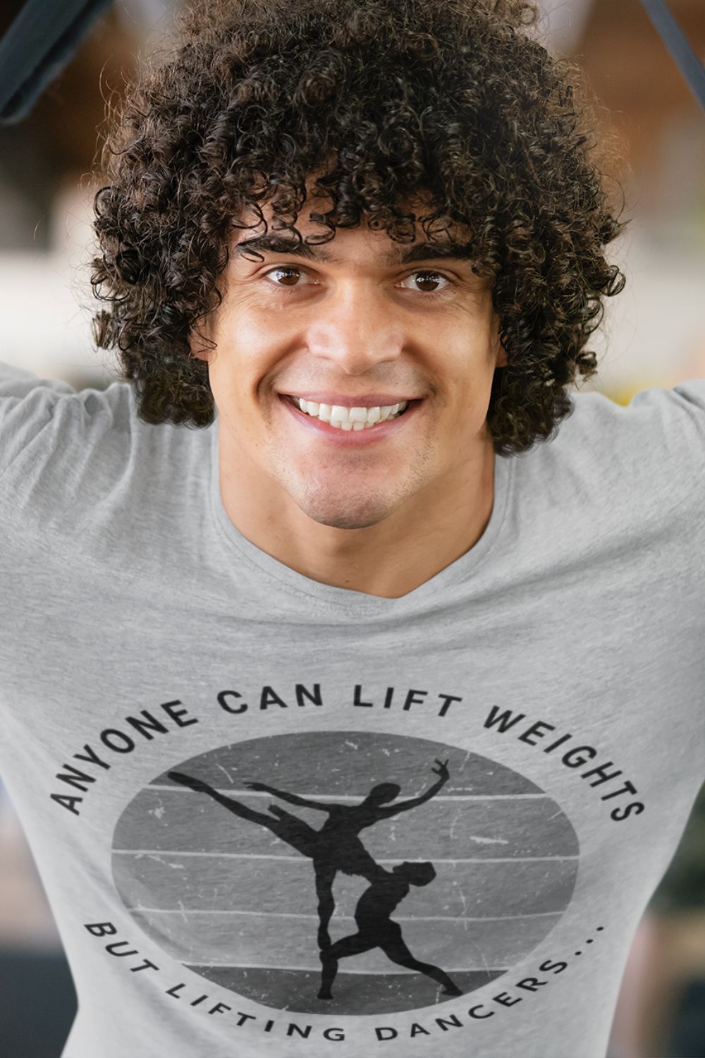 Men’s Dancer Lifting T-shirt – Retro “Anyone Can Lift Weights but Lifting Dancers...”