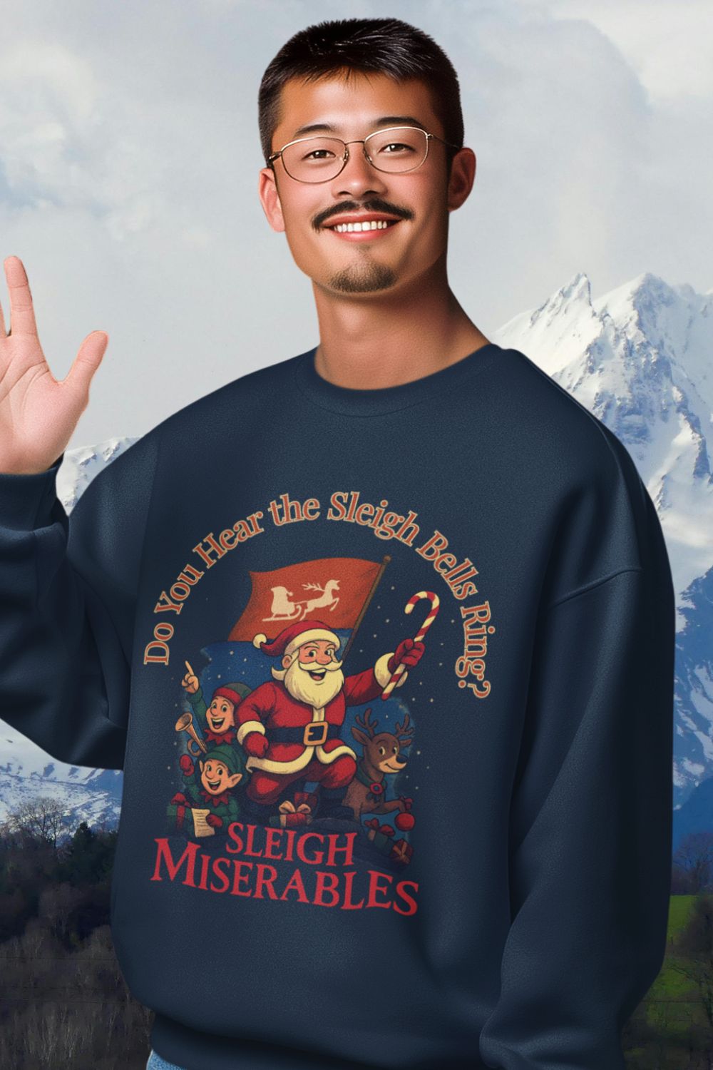 Sleigh Miserables – Do You Hear the Sleigh Bells Ring? | Theatre Lovers Christmas Jumper