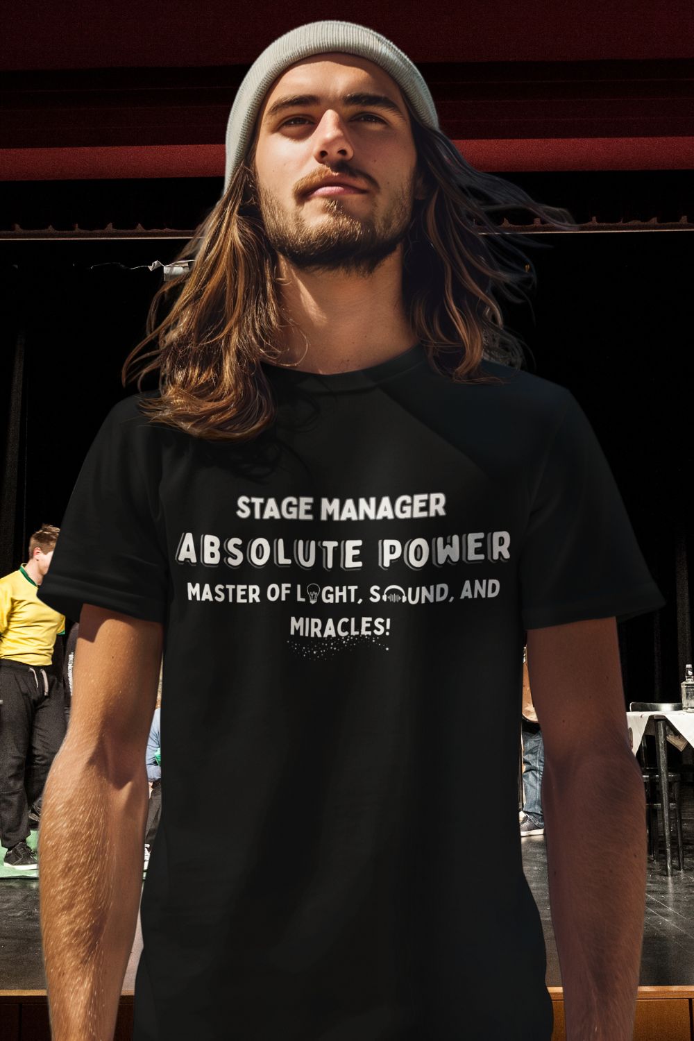 Stage Manager ABSOLUTE POWER Men’s (Unisex)T-Shirt – in Black