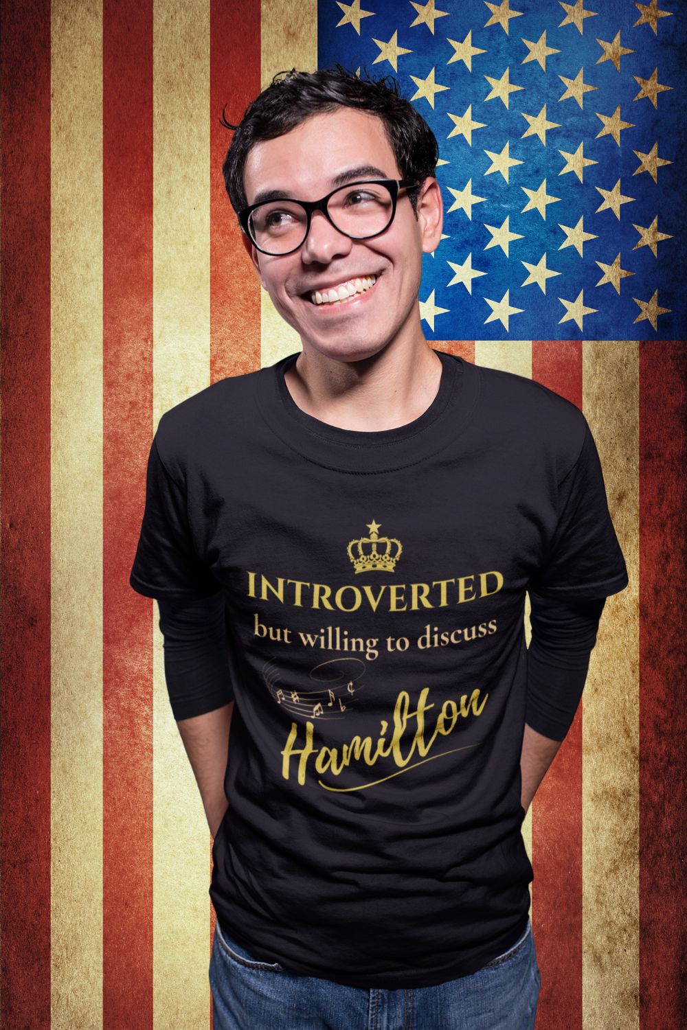 Men’s “Introverted But Willing to Discuss Hamilton” T-Shirt – Theatre Collection | Unisex Fit