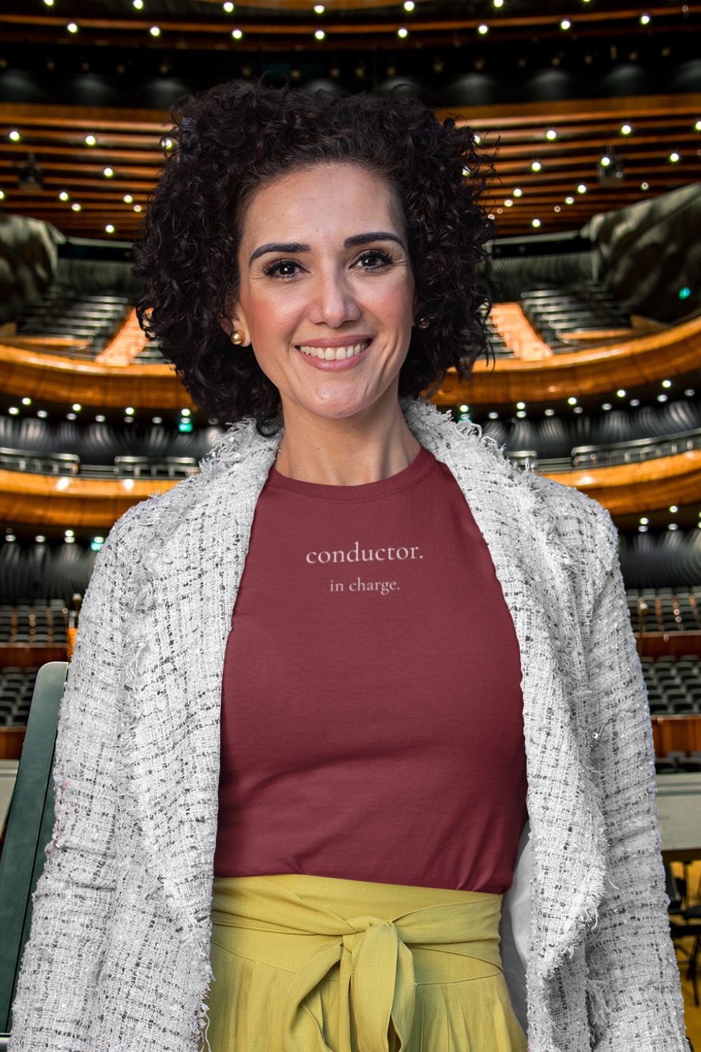 Conductor. In Charge. – Women’s Fitted Choir & Music T-Shirt