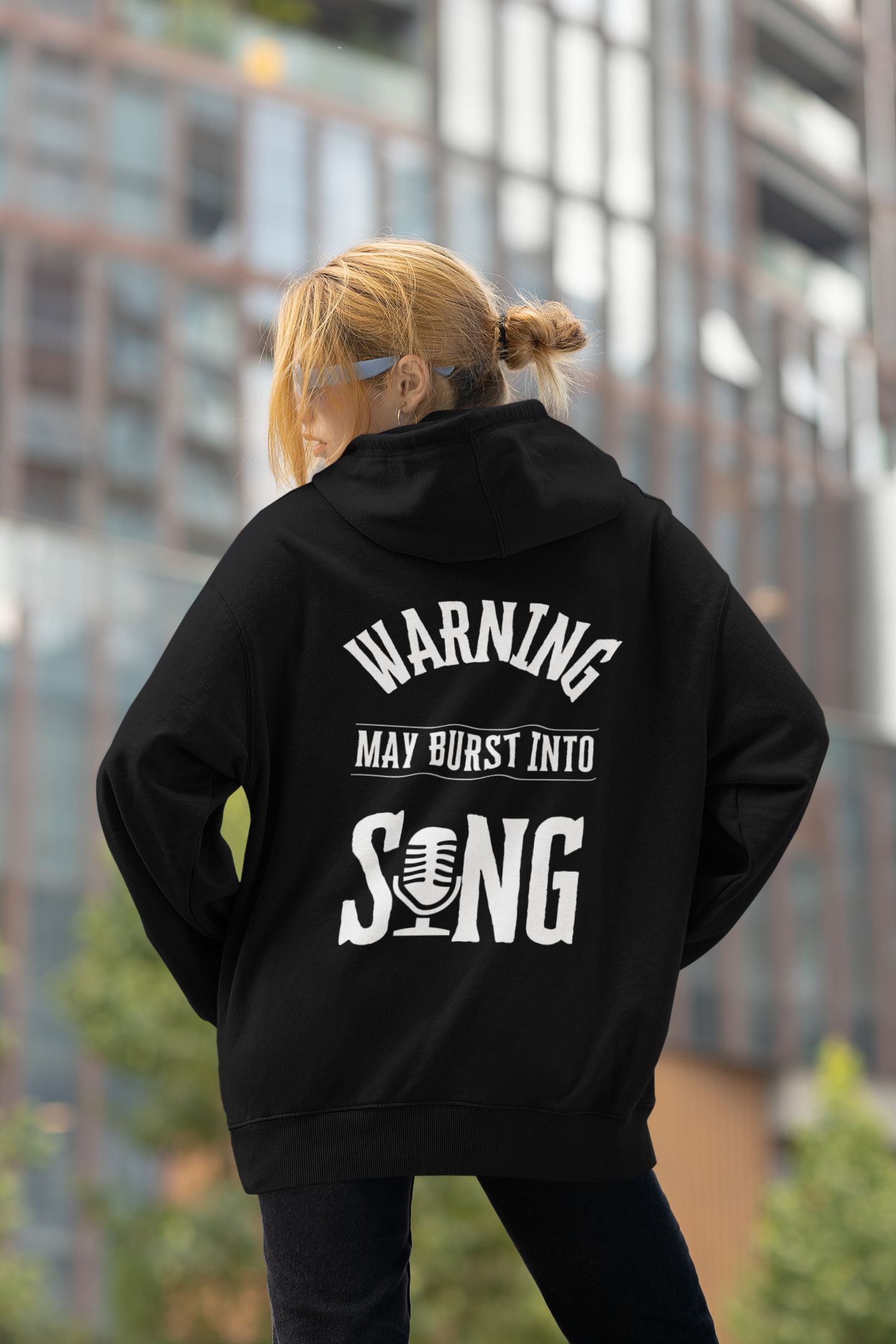 "Warning: May Burst into Song" Unisex Theatre Hoodie – Perfect for Singers & Performers