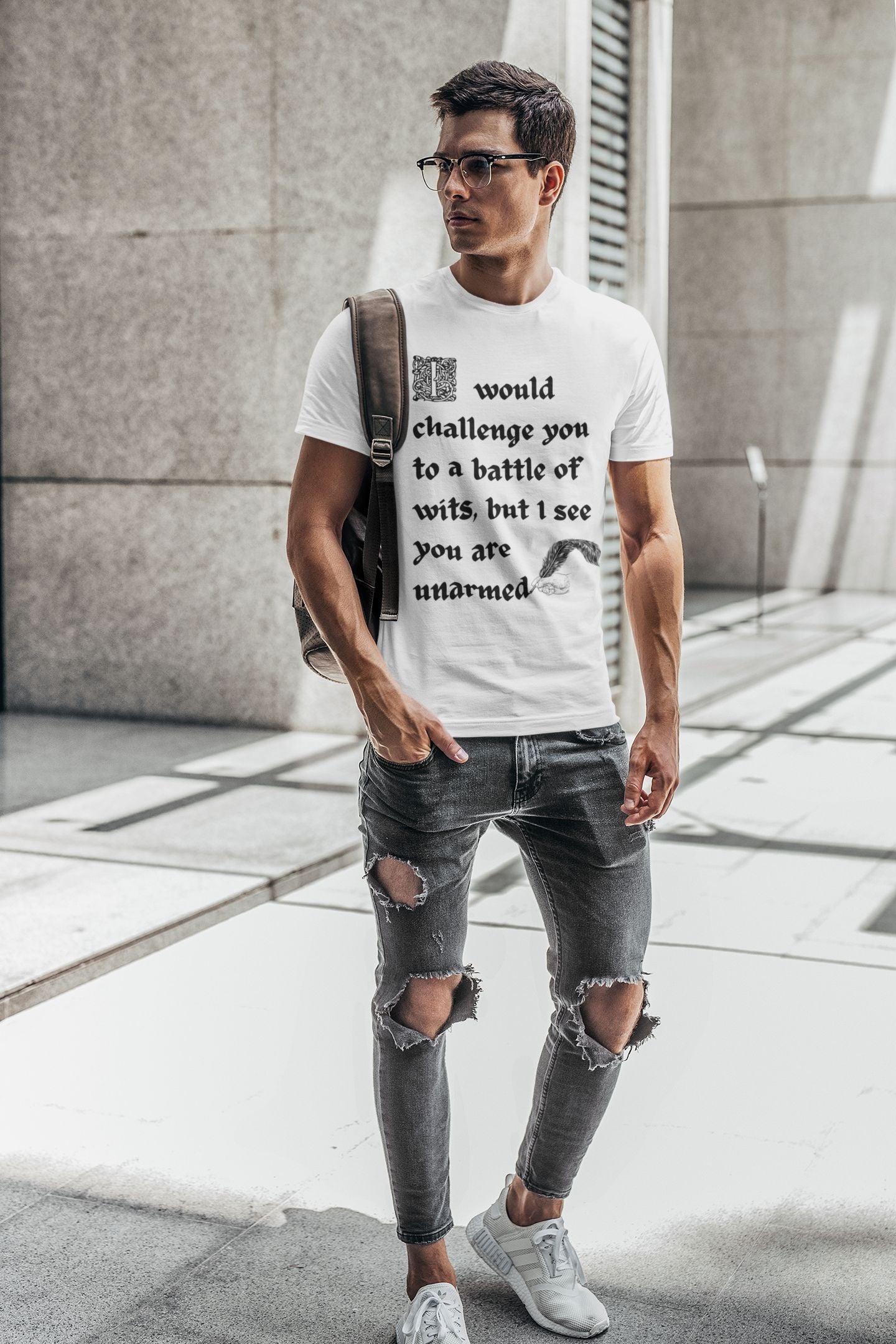 Battle of Wits Shakespearean-Inspired T-Shirt for Men: Unisex Design to Unleash Your Dry Humour