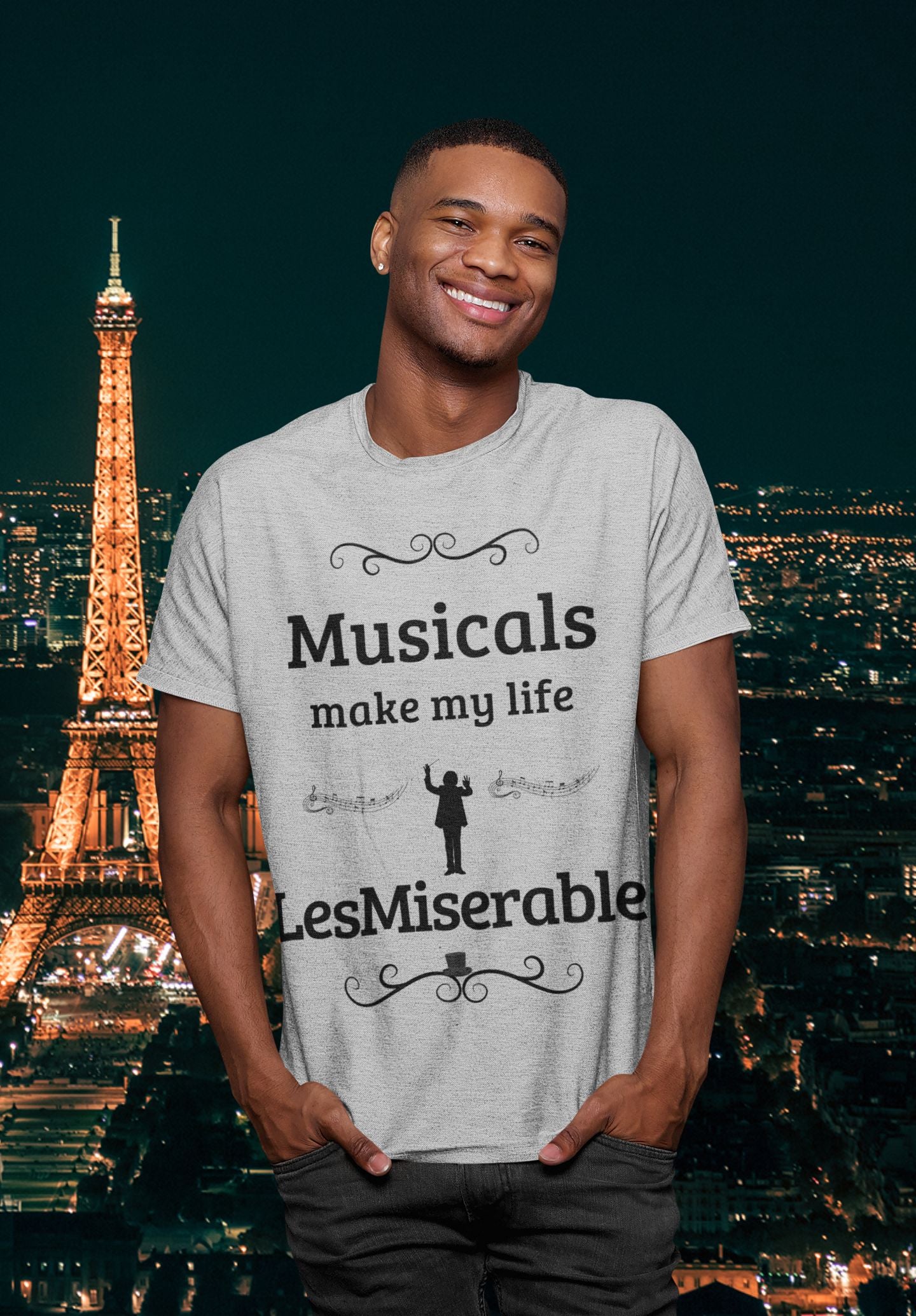 "Musicals Make My Life LesMiserable" Men's - Unisex Theatre T-Shirt