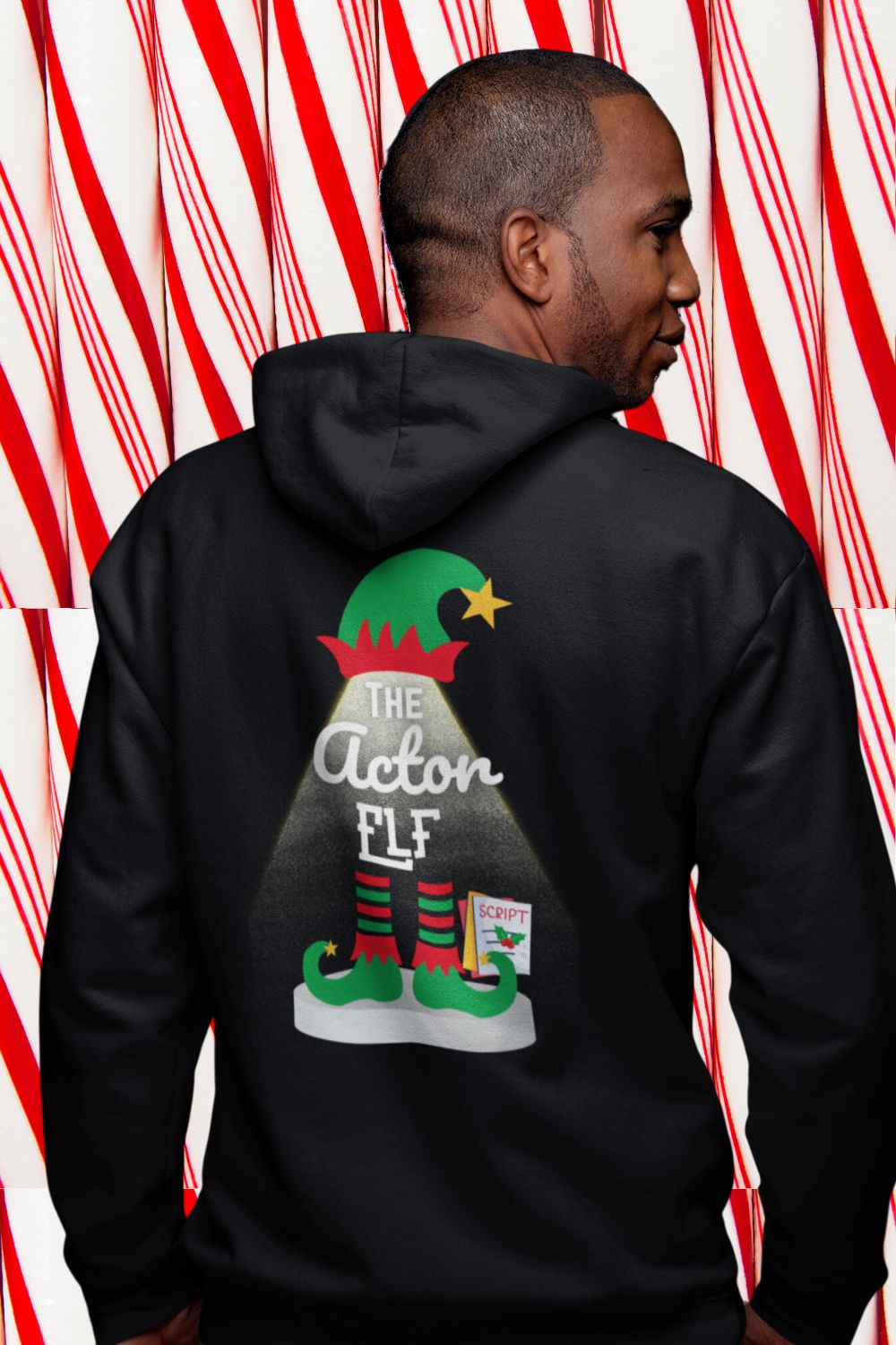 The Actor Elf Men’s Christmas Hoodie – Festive Cosy Style for Performers