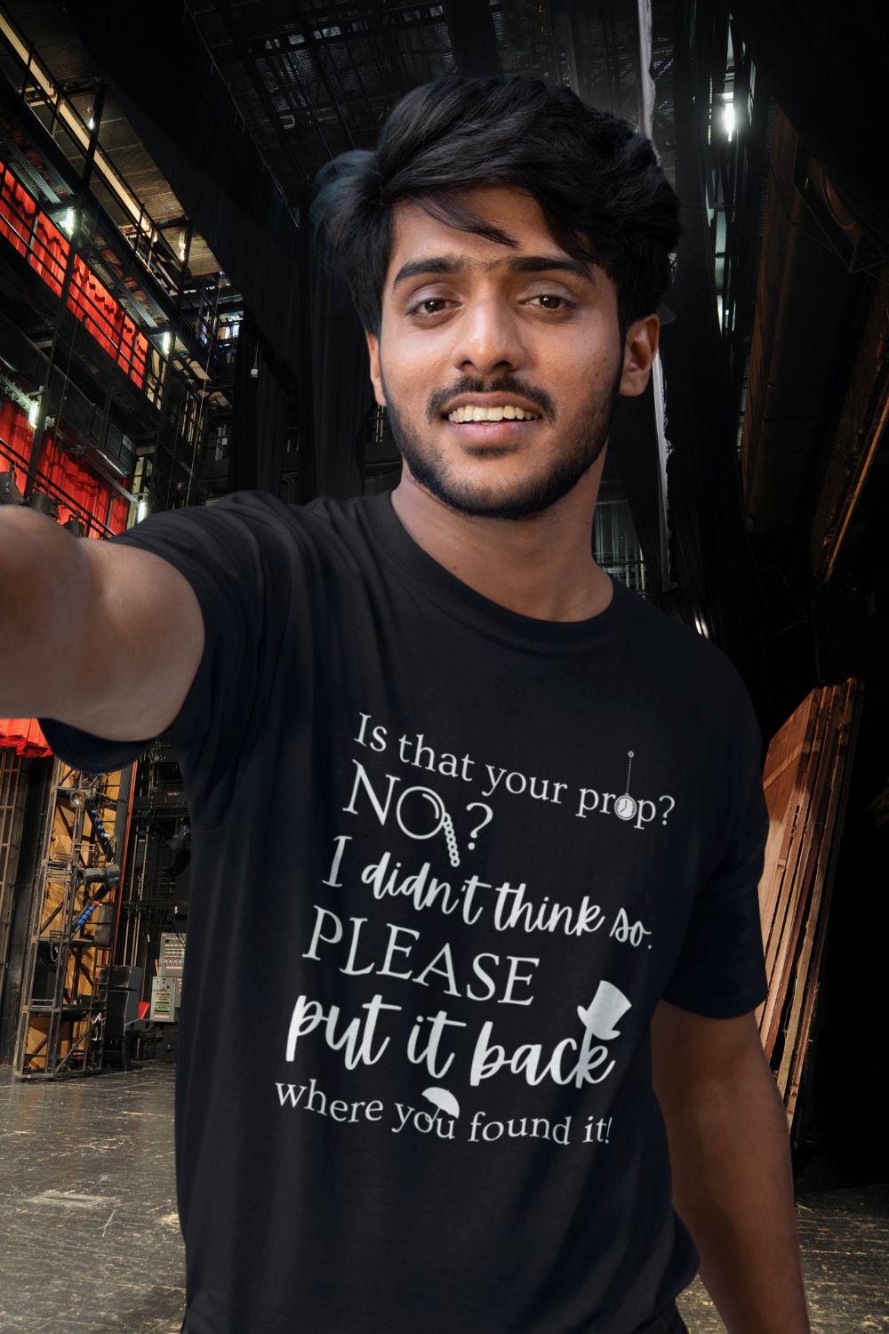 “Is That Your Prop?” Men’s Theatre T-Shirt – Funny Stage Crew T-shirt