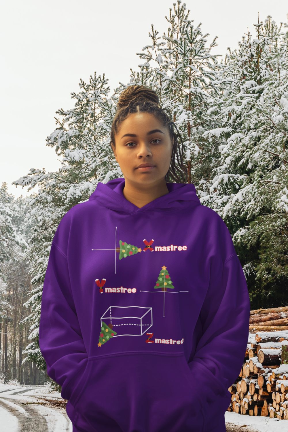 XYZ-Mas Tree Unisex Hoodie – Alternative Christmas Hoodie with Maths-Inspired Design