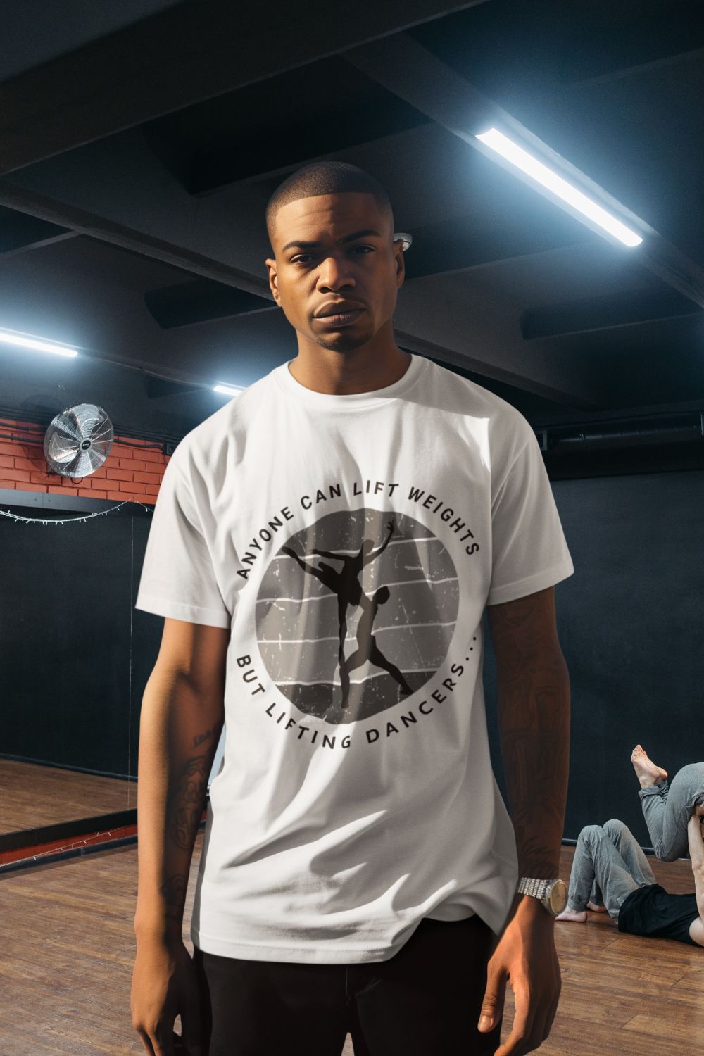 Men’s Dancer Lifting T-shirt – Retro “Anyone Can Lift Weights but Lifting Dancers...”