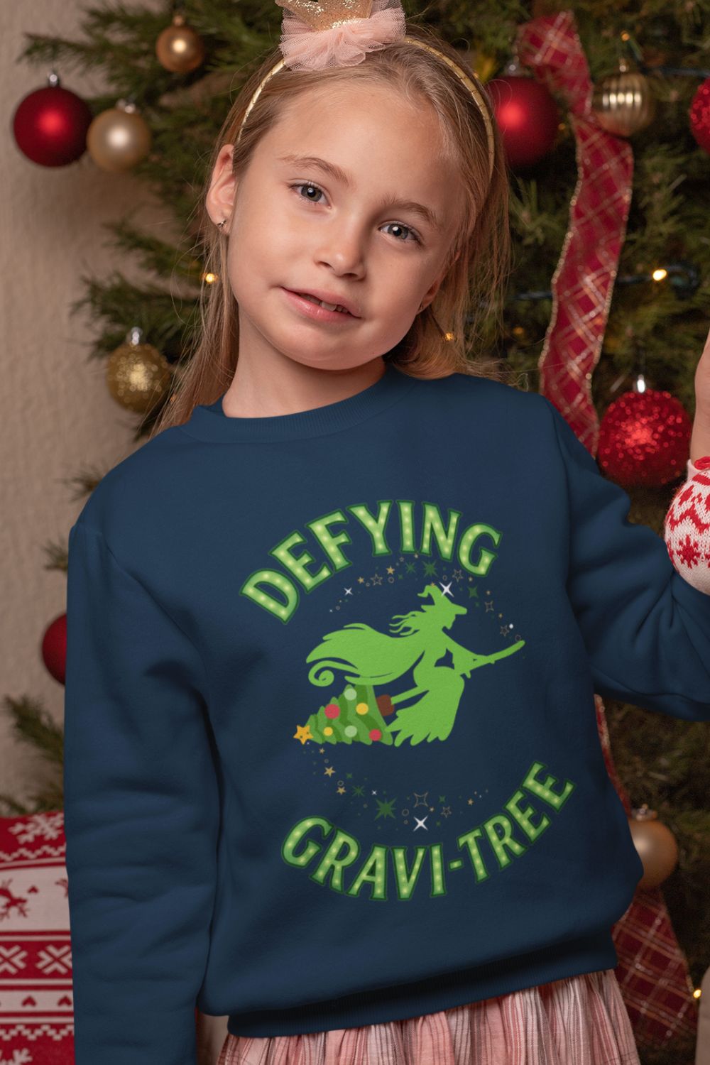 Defying Gravi-Tree Kids Christmas Sweatshirt – The Ultimate Festive Jumper for Theatre Kids