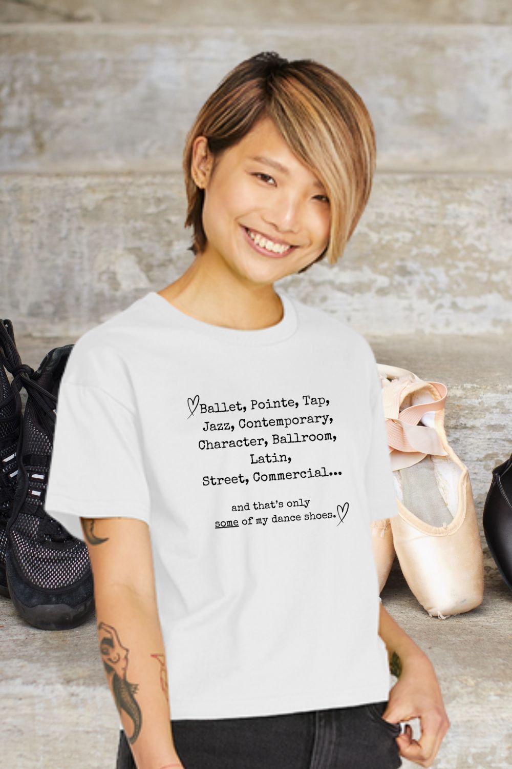 Women’s Organic Boxy Dance T-Shirt – Some of My Dance Shoes