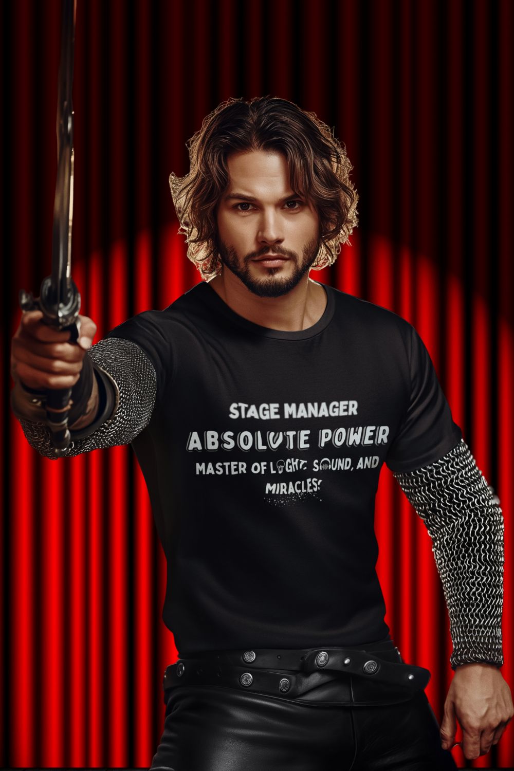 Stage Manager ABSOLUTE POWER Men’s (Unisex)T-Shirt – in Black