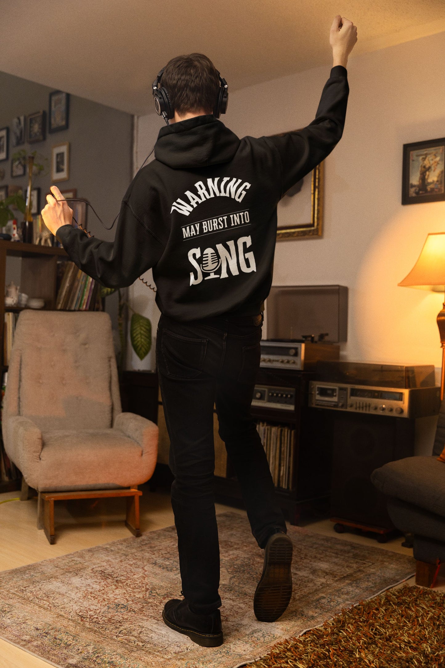 "Warning: May Burst into Song" Unisex Theatre Hoodie – Perfect for Singers & Performers