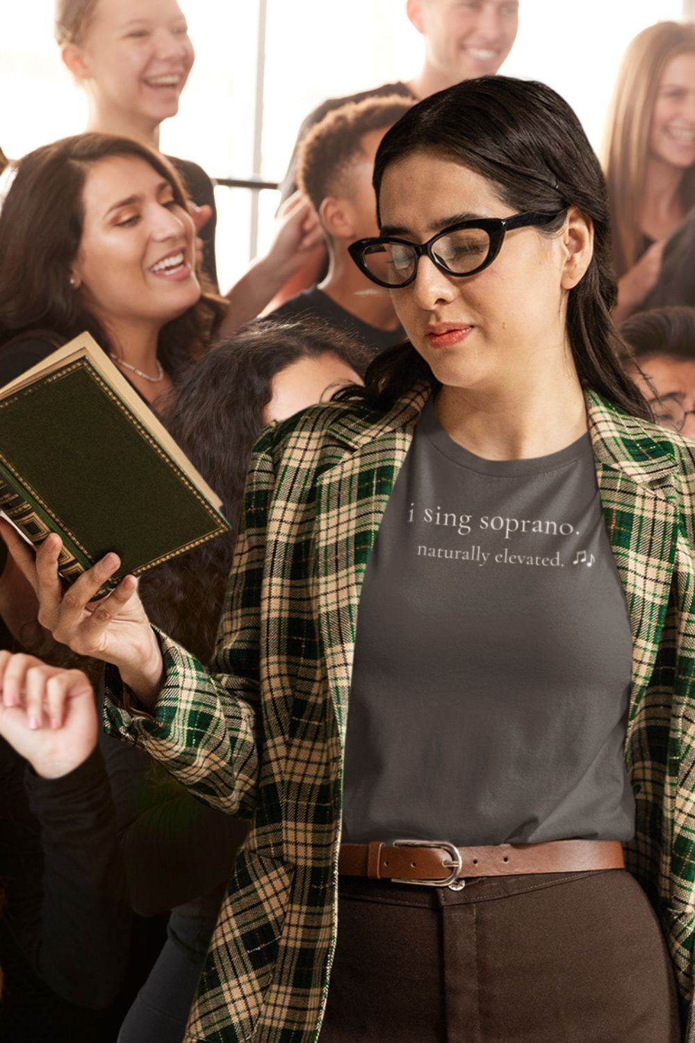 I Sing Soprano. Naturally Elevated. – Women’s Fitted Choir T-Shirt