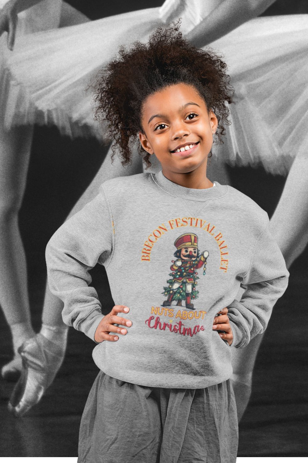 Nuts About Christmas Kids Sweatshirt – Brecon Festival Ballet