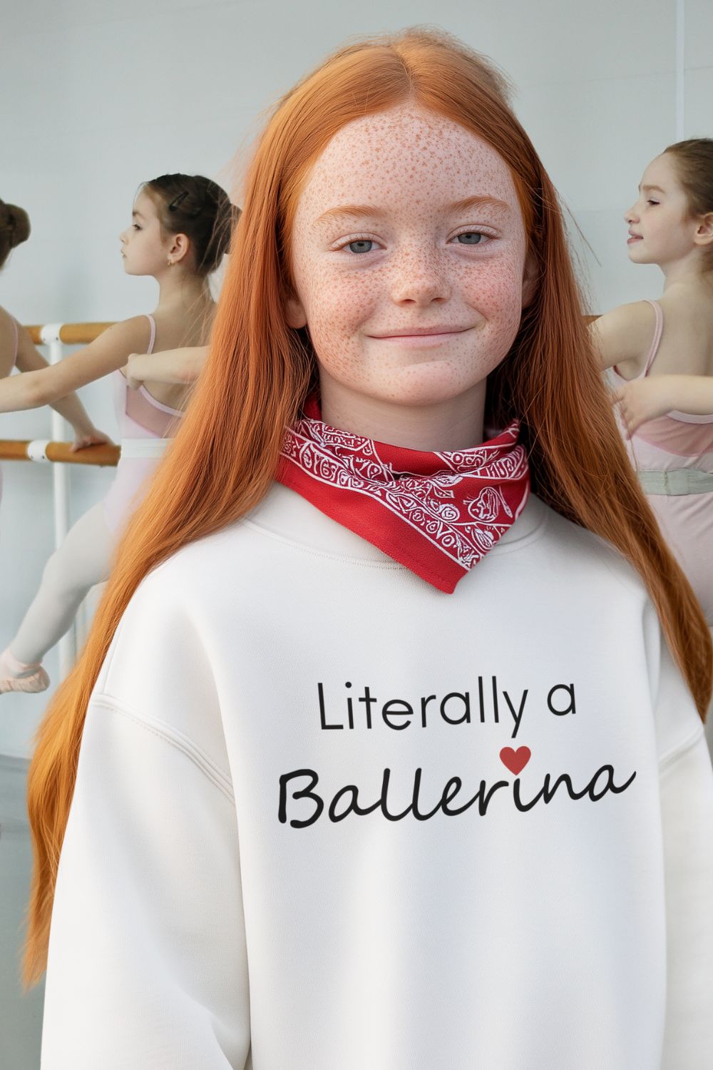 Ballerina Dreams Kids Sweatshirt – Custom Unisex Dance Crewneck