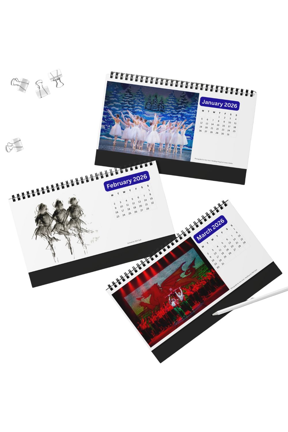 Brecon Festival Ballet 2026 Desk Calendar – Celebrating the Artistry of BFB