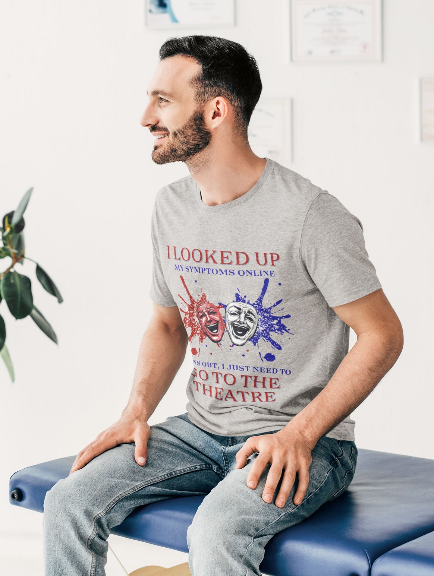 Men's - Unisex Theatre T-Shirt – "I Looked Up My Symptoms Online"