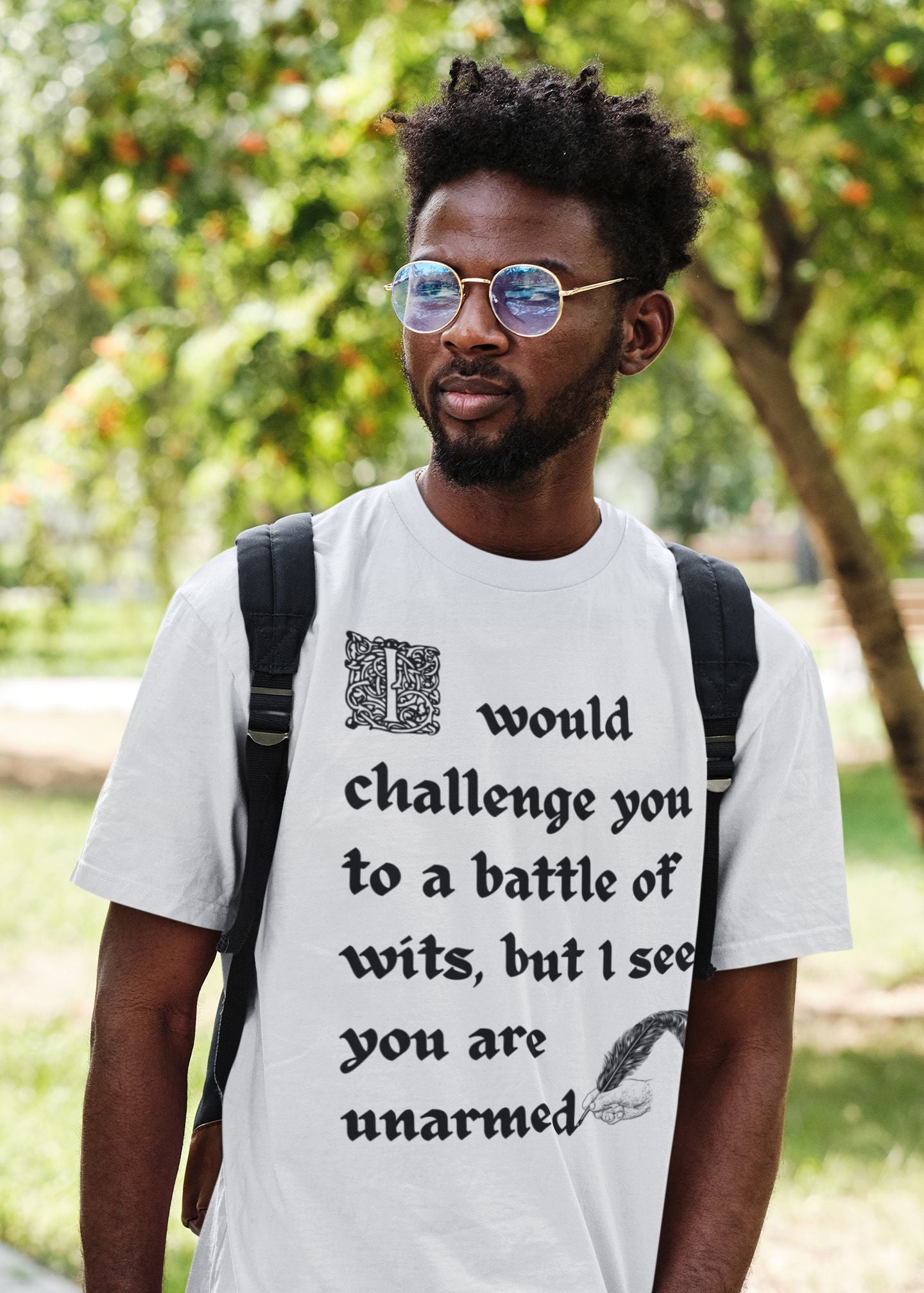 Battle of Wits Shakespearean-Inspired T-Shirt for Men: Unisex Design to Unleash Your Dry Humour