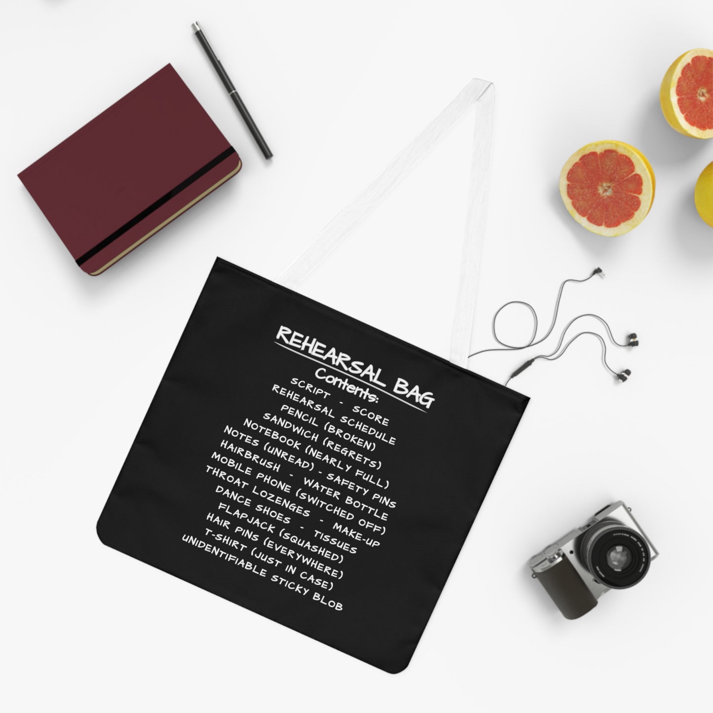 Rehearsal Bag Tote – Theatre Life Canvas Bag for Dancers, Actors & Creatives