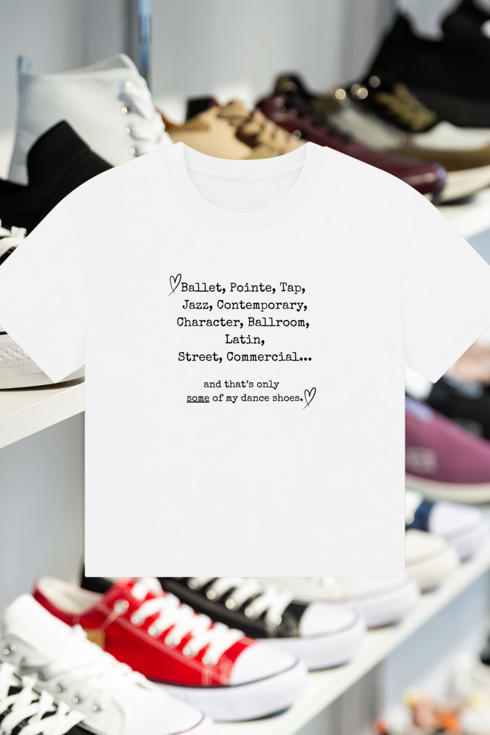 Women’s Organic Boxy Dance T-Shirt – Some of My Dance Shoes