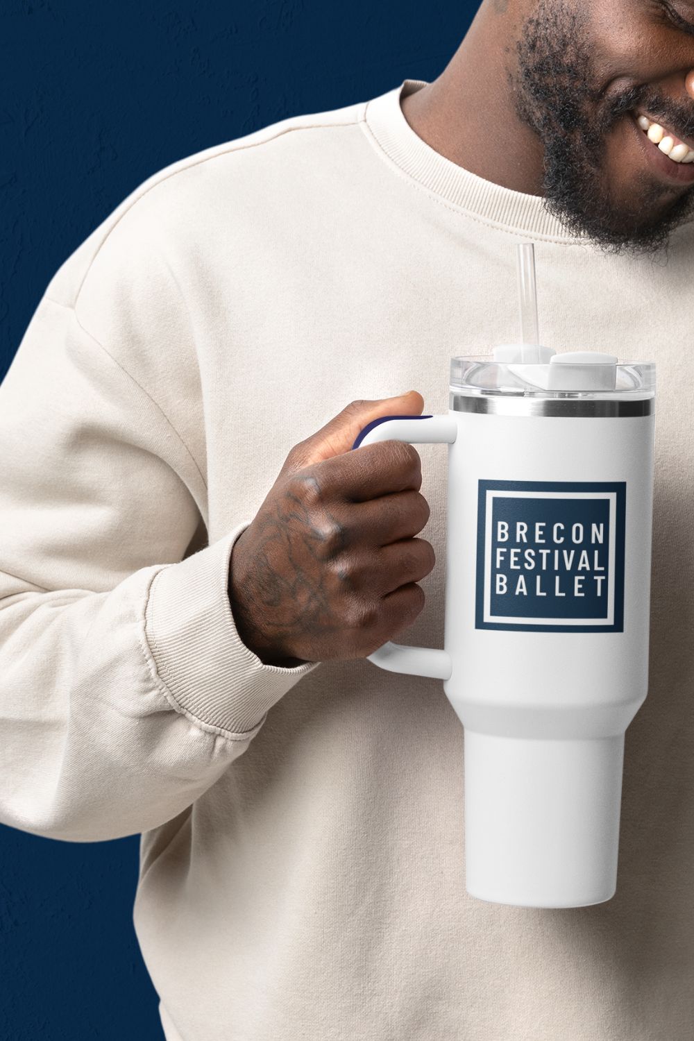 Brecon Festival Ballet 40oz Maxi Cup – Classic White with Logo