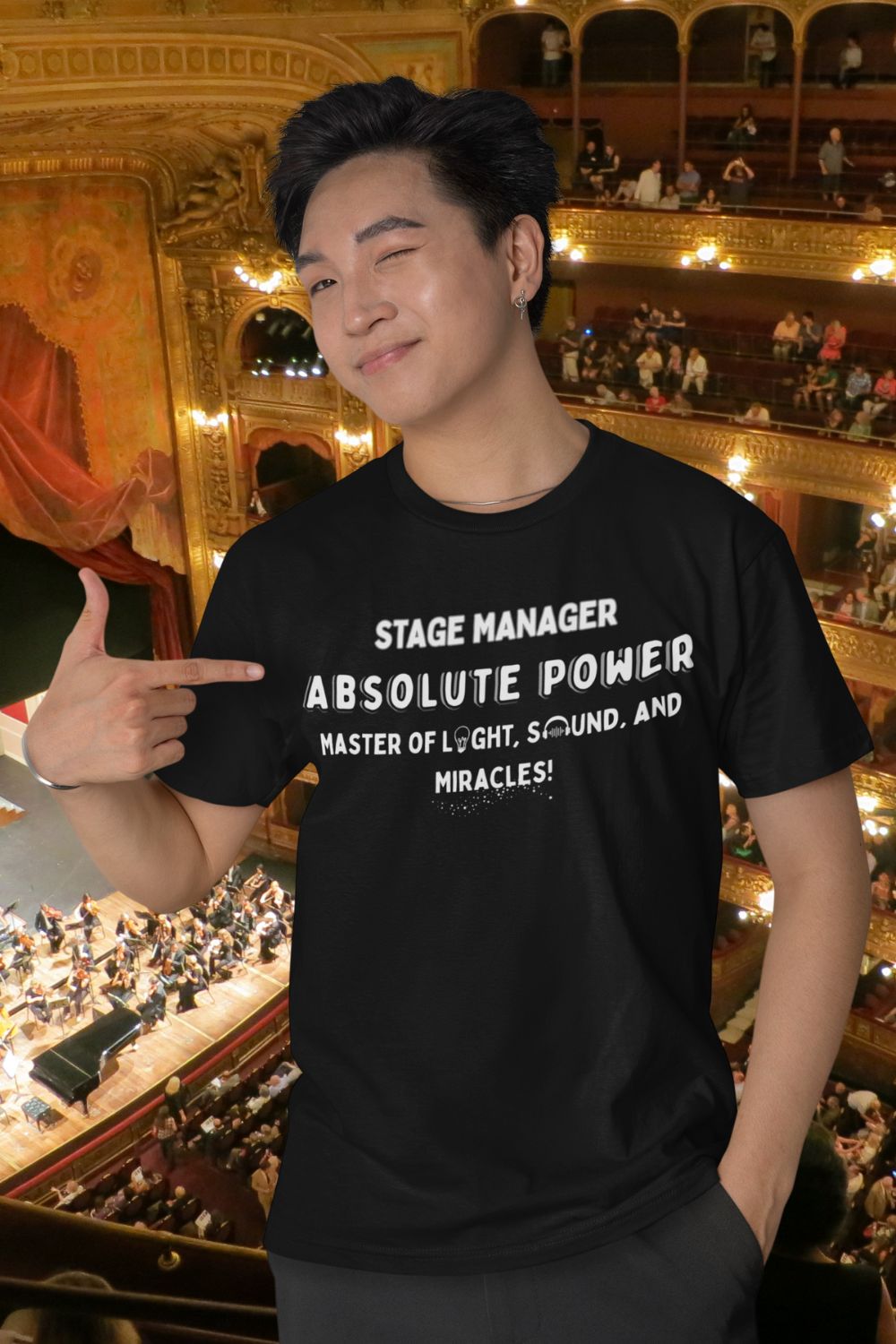 Stage Manager ABSOLUTE POWER Men’s (Unisex)T-Shirt – in Black