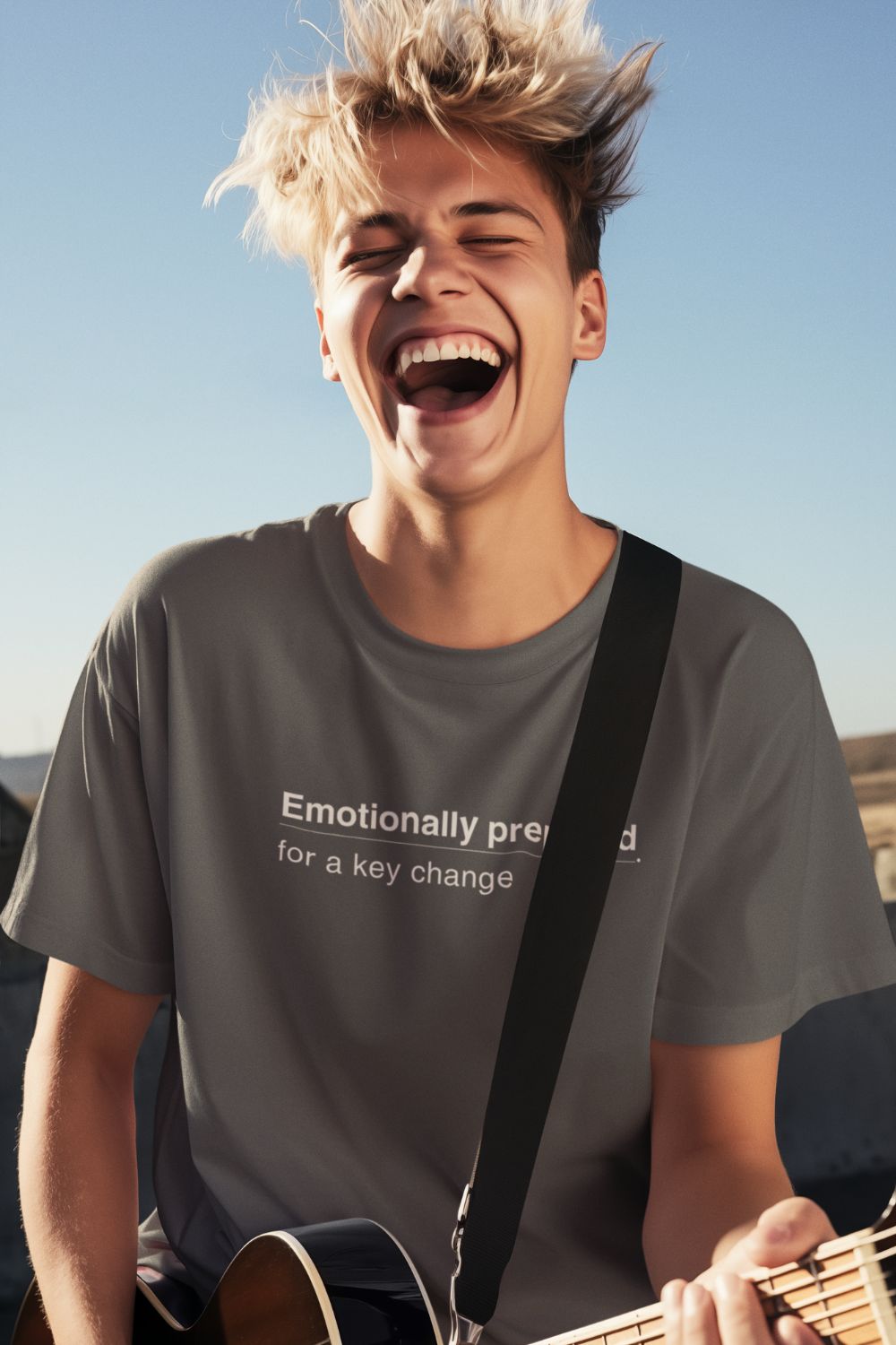 Emotionally Prepared for a Key Change – Unisex Musician T-Shirt