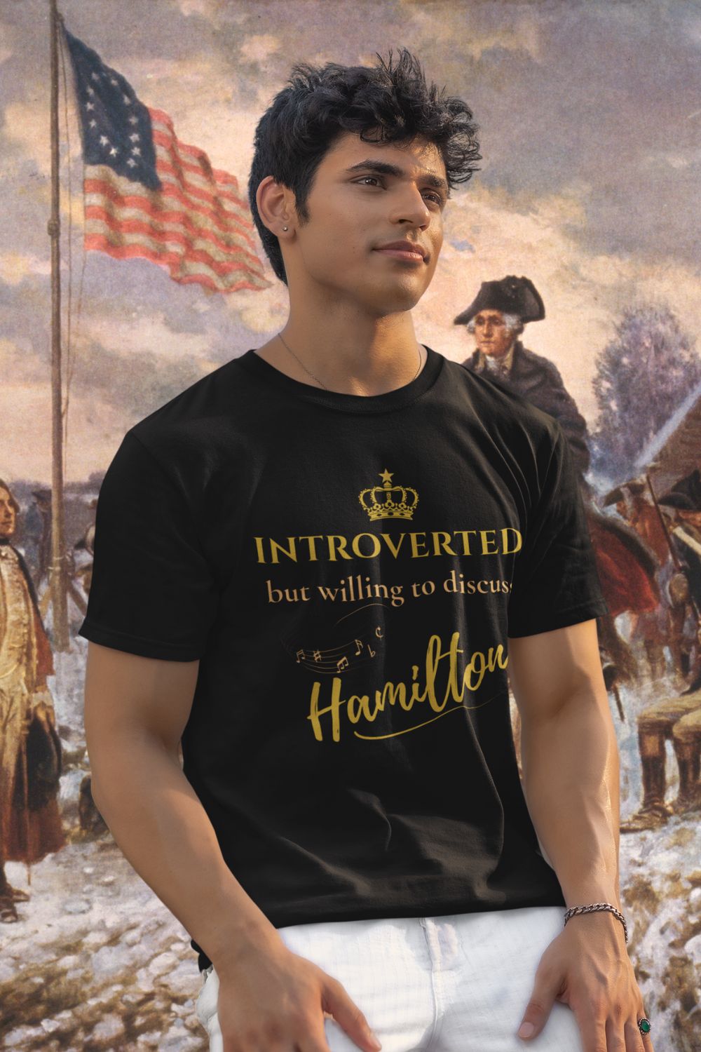 Men’s “Introverted But Willing to Discuss Hamilton” T-Shirt – Theatre Collection | Unisex Fit