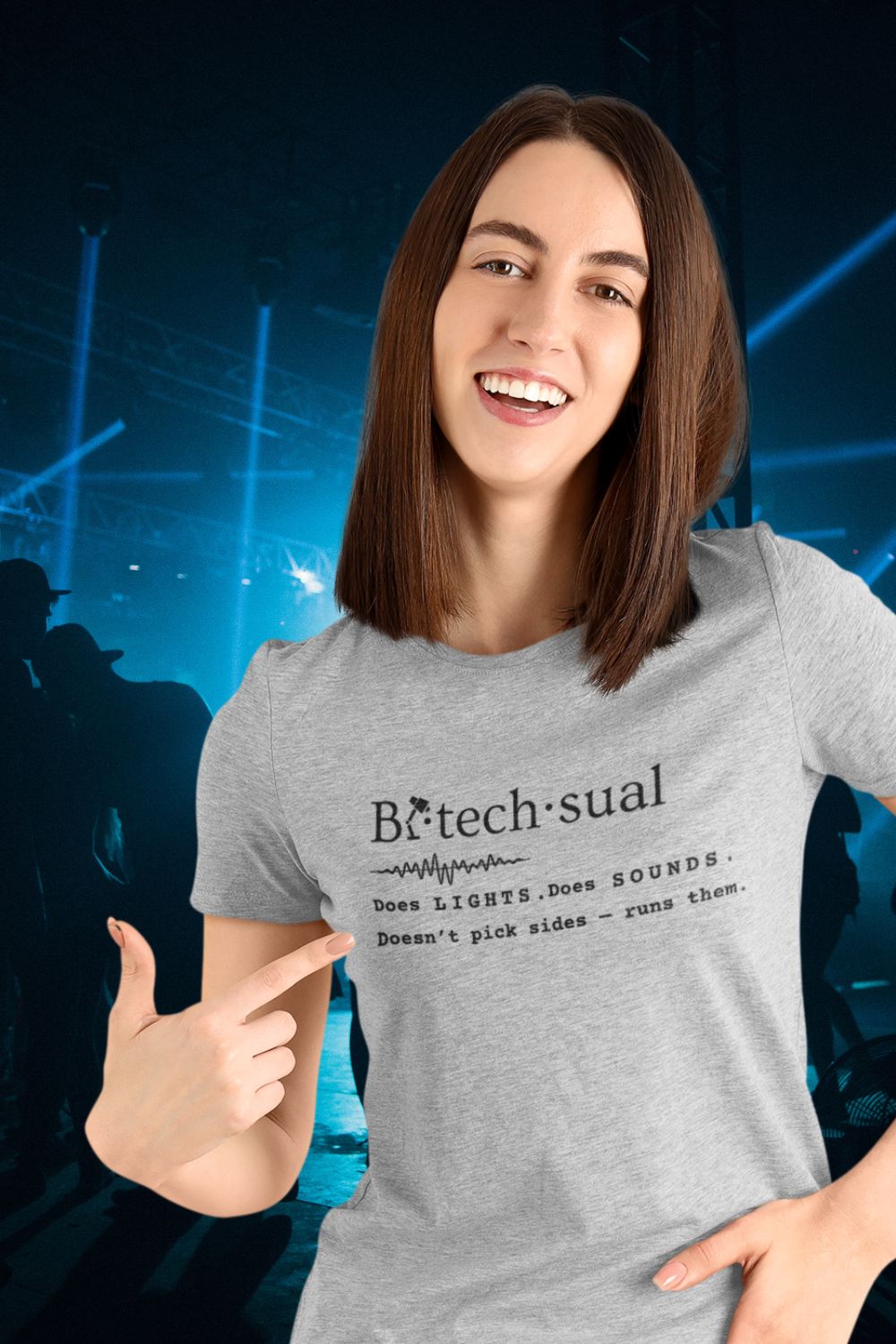 Women’s Bi-techsual T-Shirt – Fluent in Lights & Sound