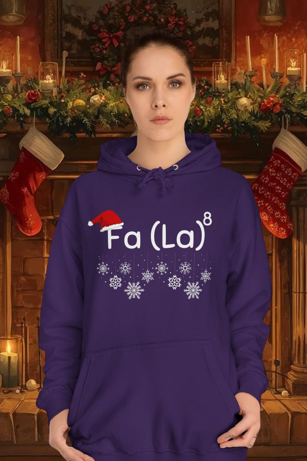 Fa(La)⁸ Christmas Maths Hoodie – Funny Mathematical Christmas Unisex Hoodie