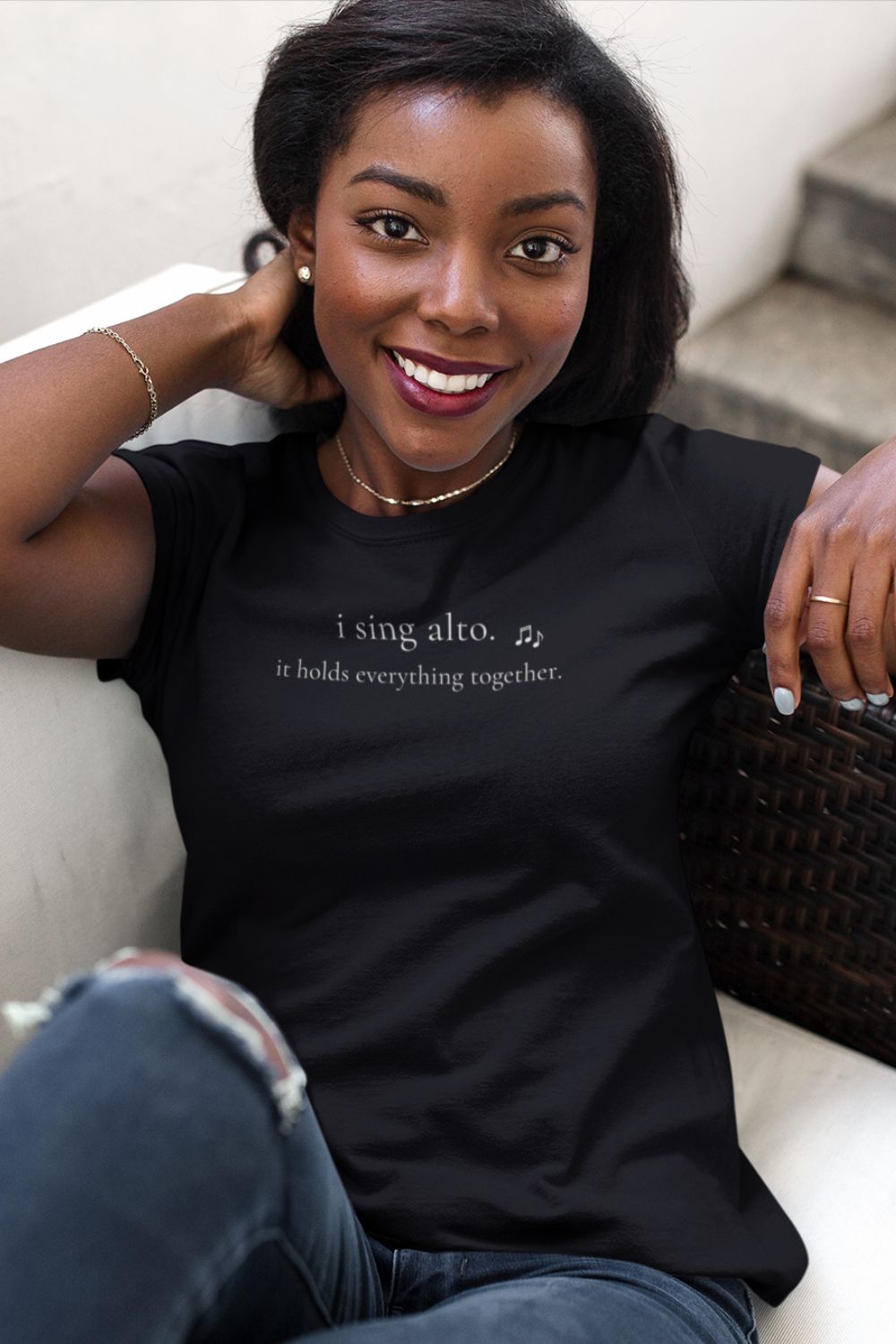 I Sing Alto. It Holds Everything Together. – Women’s Fitted Choir T-Shirt
