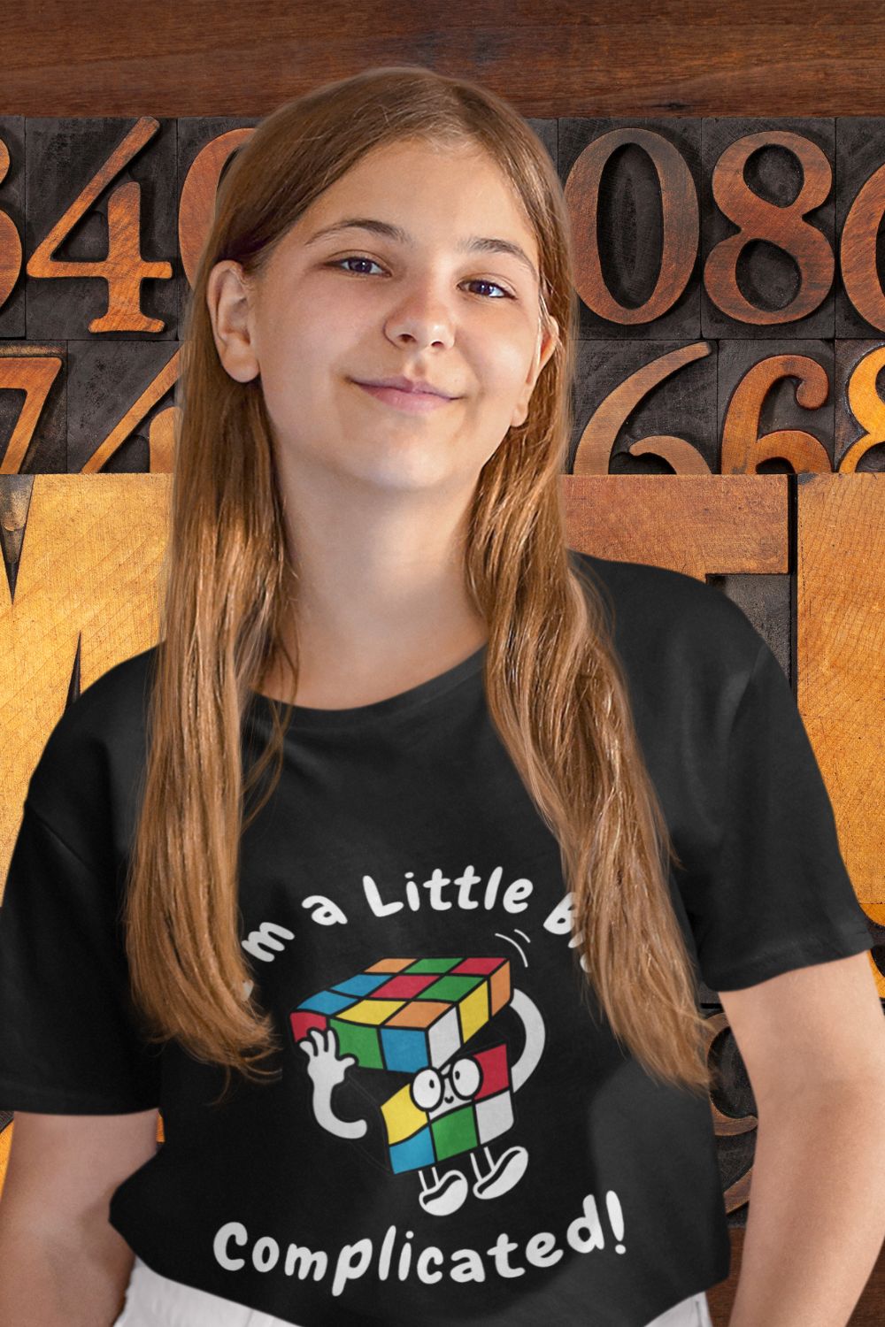 Kids’ “I’m a Little Bit… Complicated” T-Shirt – Problem Solver Design | Unisex Fit | Black, White, Red, Royal Blue