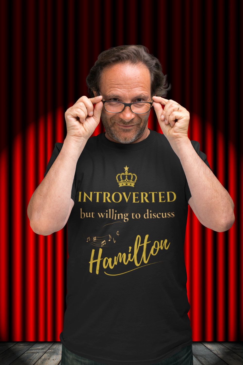 Men’s “Introverted But Willing to Discuss Hamilton” T-Shirt – Theatre Collection | Unisex Fit