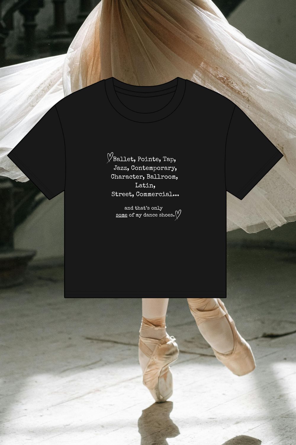 Women’s Organic Boxy Dance T-Shirt – Some of My Dance Shoes