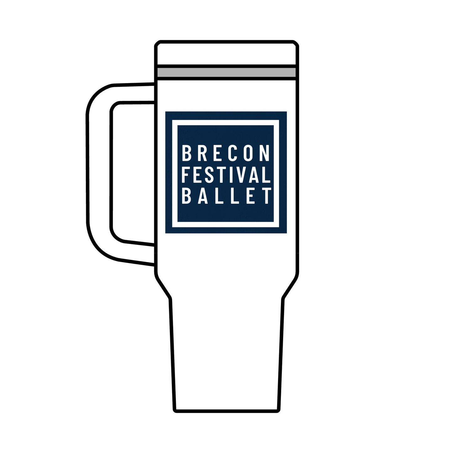 Brecon Festival Ballet 40oz Maxi Cup – Classic White with Logo