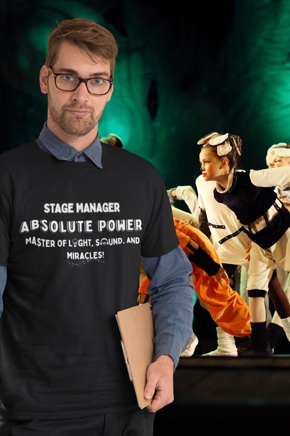 Stage Manager ABSOLUTE POWER Men’s (Unisex)T-Shirt – in Black