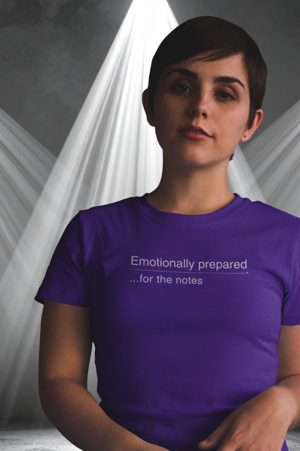 Emotionally Prepared …for the Notes – Women’s Fitted Actor T-Shirt