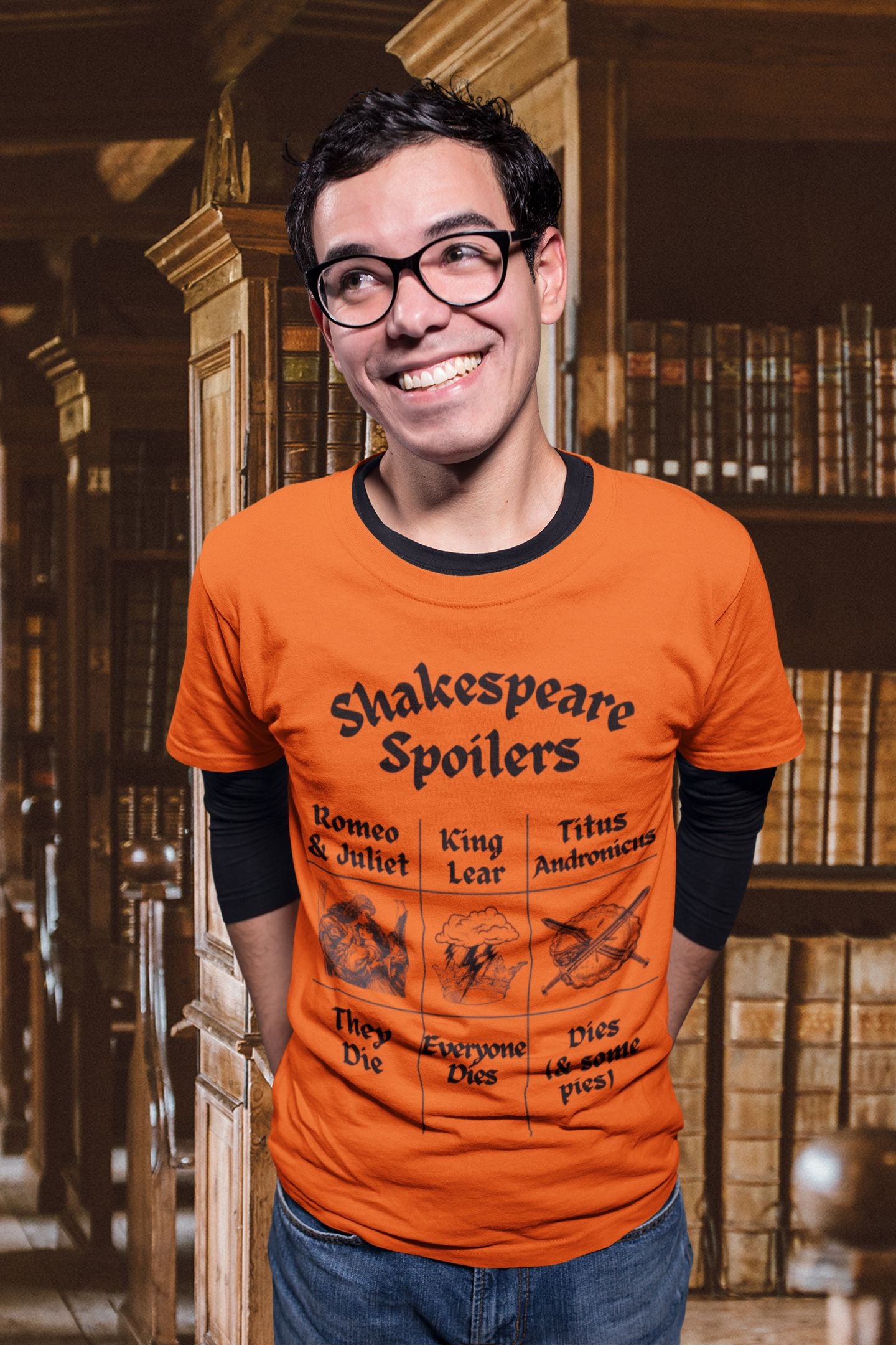 Men's T-Shirt "Shakespeare Spoilers" – Unisex Design for Drama & English Teachers
