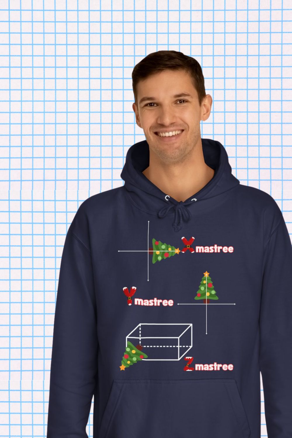 XYZ-Mas Tree Unisex Hoodie – Alternative Christmas Hoodie with Maths-Inspired Design