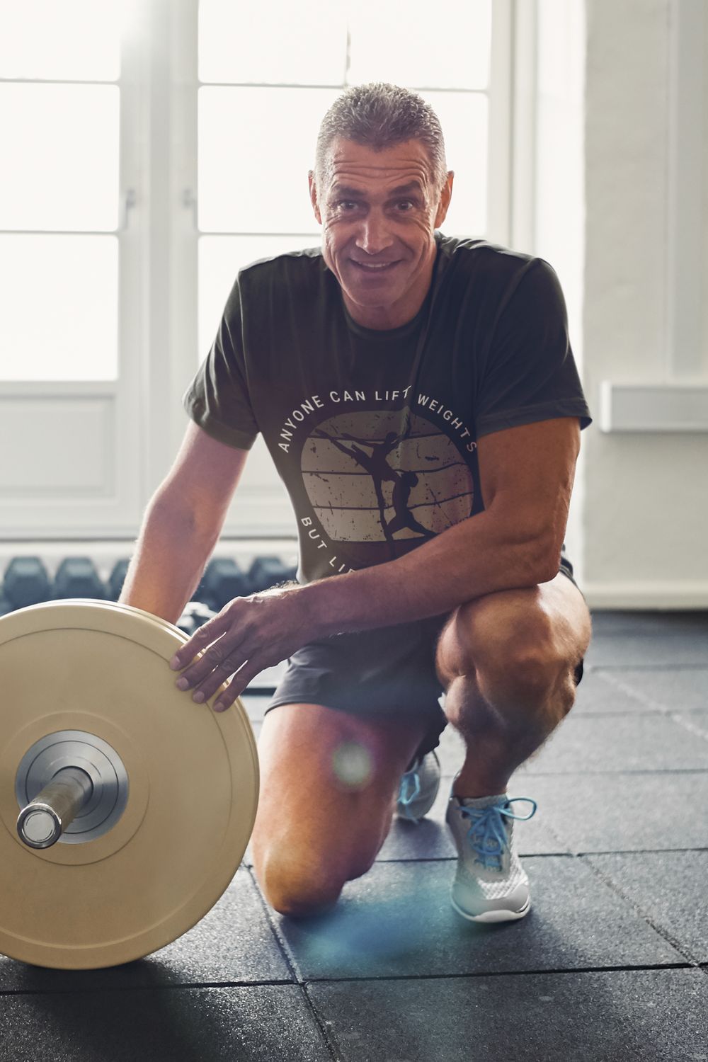 Men’s Dancer Lifting T-shirt – Retro “Anyone Can Lift Weights but Lifting Dancers...”