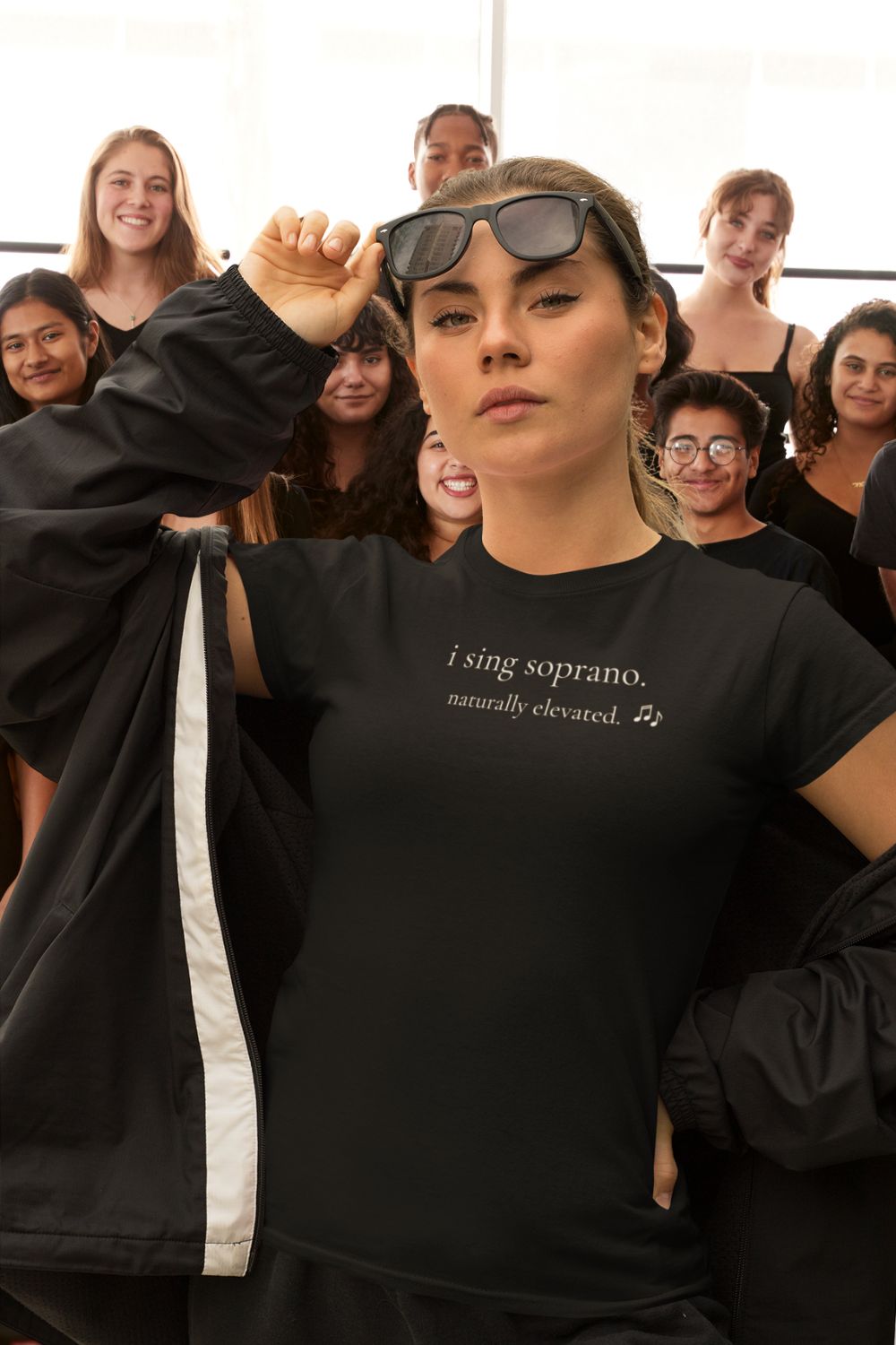 I Sing Soprano. Naturally Elevated. – Women’s Fitted Choir T-Shirt