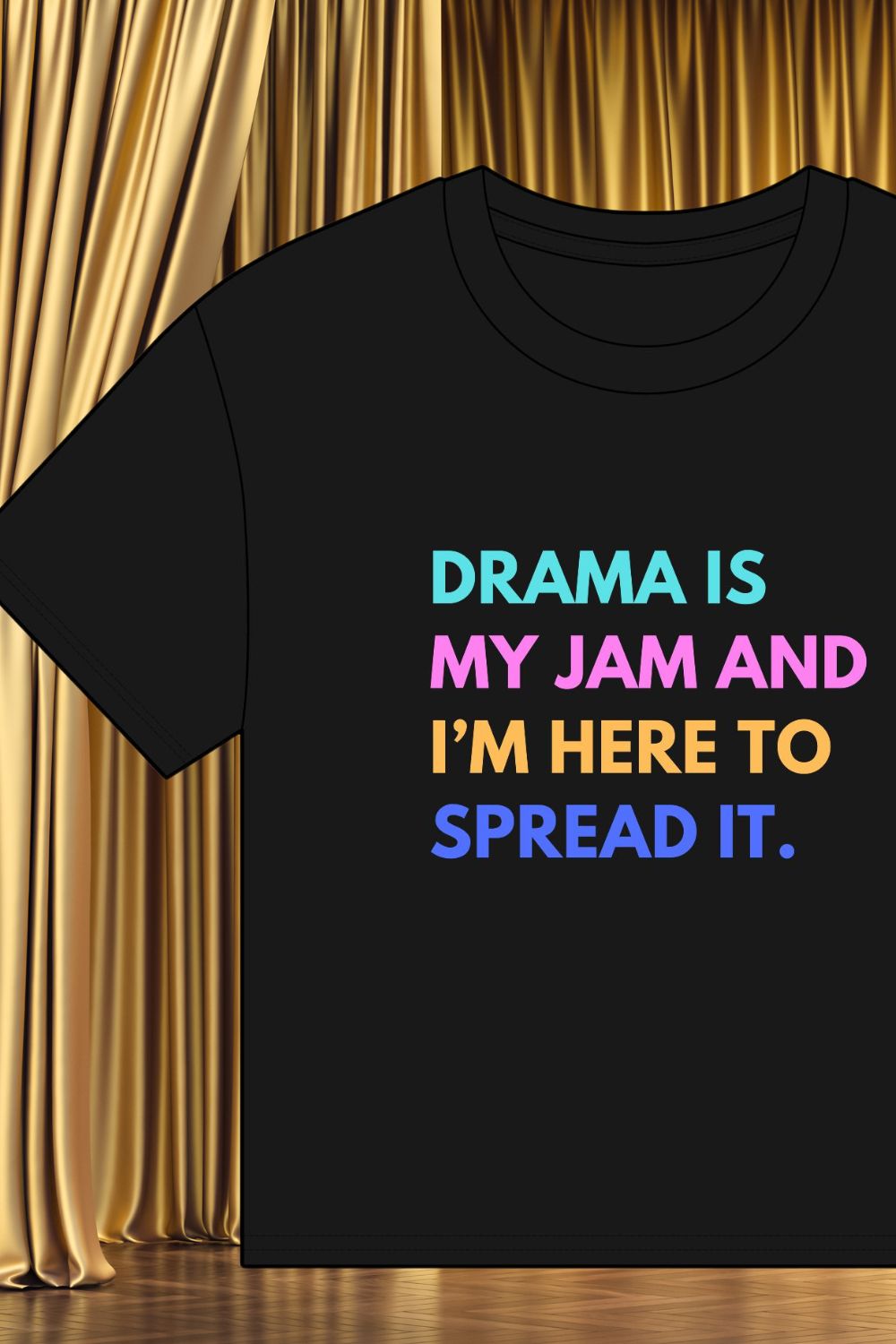 Women’s Organic Cotton “Drama Is My Jam” Cropped T-Shirt (Black)