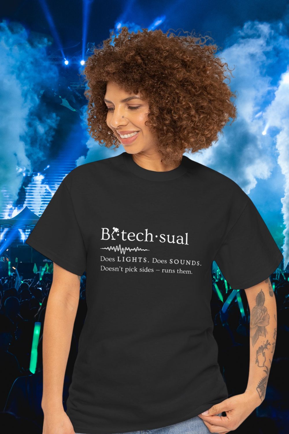 Men’s Bi-techsual T-Shirt (Unisex Fit) – Does Lights. Does Sound.