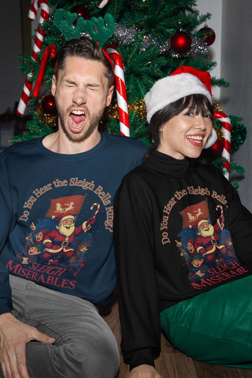 Sleigh Miserables – Do You Hear the Sleigh Bells Ring? | Theatre Lovers Christmas Jumper
